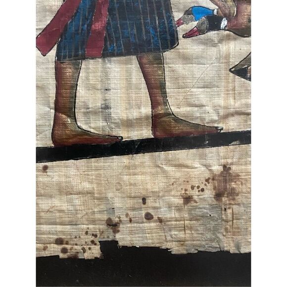 Vintage Oil on Canvas Picture Ship in the Sea Signed - Picture 5 of 13